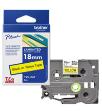 Brother - Nastro -  Nero/Giallo - TZE641 - 18mm x 8mt