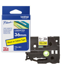 Brother - Nastro -  Nero/Giallo - TZE661 - 36mm x 8mt
