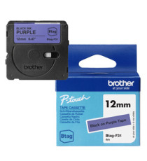 Brother - Nastro -  Nero/Viola - BTAGF31 - 12mm x 4mt