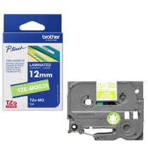 Brother - Nastro - Bianco/Verde acido - TZEMQG35 - 12mm x 5mt
