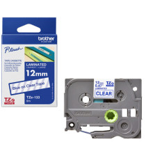 Brother - Nastro - Blu/Trasparente - TZE133 - 12mm x 8mt
