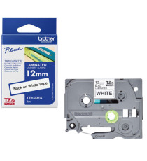 Brother - Nastro - Nero/Bianco - TZE231S2 - 12mm x 4mt