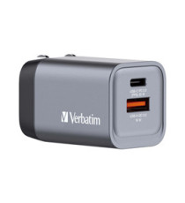 Adattatore da viaggio GNC-35 - 1x USB-C PD 35W, 1x USB-A QC 3.0 35W - Verbatim - 32200