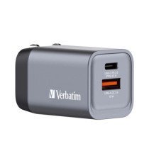 Adattatore da viaggio GNC-35 - 1x USB-C PD 35W, 1x USB-A QC 3.0 35W - Verbatim - 32200