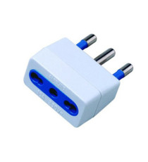 Adattatore semplice con spina 2P+T 16A - presa bipasso 10/16A - MKC