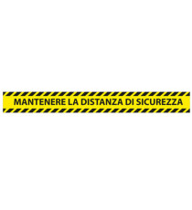 Adesivo da terra - mantenere la distanza di sicurezza -  90 x 10 cm - Studio T - conf. 5 pezzi
