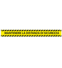 Adesivo da terra - mantenere la distanza di sicurezza -  90 x 10 cm - Studio T - conf. 5 pezzi