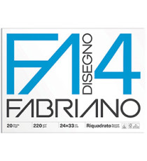 Album F4 - 24 x 33 cm - 20 fogli - 220 gr - liscio squadrato - Fabriano