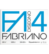 Album F4 - 24 x 33 cm - 20 fogli - 220 gr - liscio squadrato - Fabriano