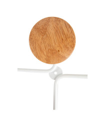 Appendiabiti da muro - 6 posti - 35,5 x 59,5 x 8 cm - metallo/legno - bianco - Alba