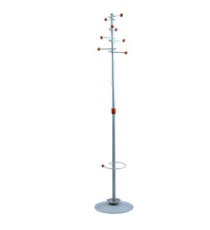 Appendiabiti Dallas - con portaombrelli - 8 posti - 180 x 40 cm - grigio - Unisit
