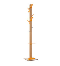 Appendiabiti Easycloth - 6 posti - legno/arancio - Paperflow