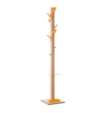Appendiabiti Easycloth - 6 posti - legno/arancio - Paperflow