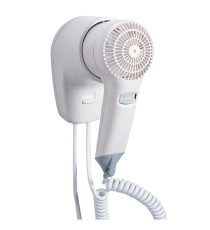 Asciugacapelli da hotel Yul Basic - aggancio frontale - 9,1x14,7x15 cm - 1200 W - 220/240 V - ABS - bianco - Medial