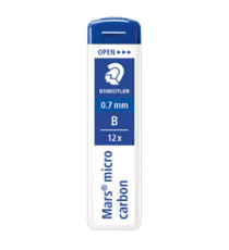 Astuccio 12 Mine Mars Micro - mina 0,7mm - gradazione B - Staedtler - conf. 12 astucci