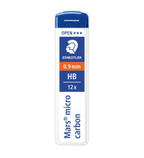 Astuccio 12 Mine Mars Micro - mina 0,9mm - gradazione HB - Staedtler - conf. 12 astucci