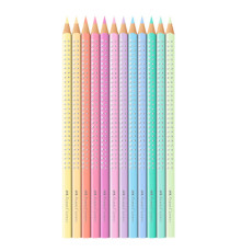 Astuccio matite colorate Sparkle Pastel - colori assortiti - Faber-Castell - conf. 12 pezzi