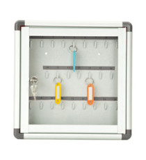 Bacheca murale portachiavi - 25 posti - 30 x 30 cm - Metalplus