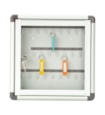Bacheca murale portachiavi - 25 posti - 30 x 30 cm - Metalplus