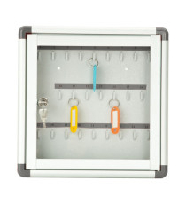 Bacheca murale portachiavi - 25 posti - 30 x 30 cm - Metalplus