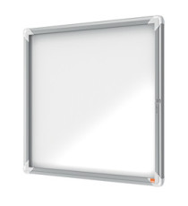 Bacheca per esterni - fondo magnetico bianco - 6 fogli A4 - orizzontale - Nobo