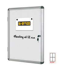 Bacheca per interni - fondo bianco magnetico - 4 fogli A4 - verticale - Bi-Office