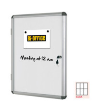 Bacheca per interni - fondo bianco magnetico - 6 fogli A4 - orizzontale - Bi-Office