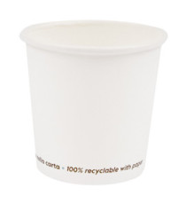 Bicchiere in carta - 200 ml - bianco - Signor Bio - conf. 50 pezzi