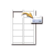 Biglietti da visita - 85 x 54 mm - 250 gr - microperforati - bianco - Decadry - conf. 12 fogli da 10 biglietti