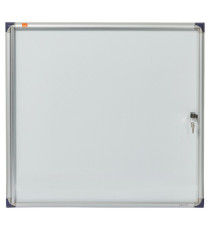 Bacheca per interni ultrapiatta - fondo in metallo magnetico bianco - 6 fogli A4 - orizzontale - Nobo