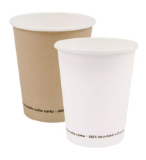 Bicchiere - carta - 250 ml - avana - Signor Bio - conf. 50 pezzi