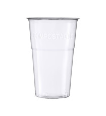 Bicchiere birra in PLA - 390 ml - trasparente - Dopla Green - conf. 20 pezzi