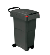 Bidone mobile a pedale - 80 L - 40x65x81 cm - PPL - grigio - Mobil Plastic
