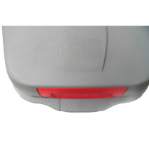 Bidone mobile Push - con coperchio - 49x54x95 cm - 100 L - grigio/rosso - Mobil Plastic