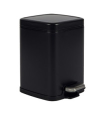 Bidone Pico - con pedale e vaschetta - 6 L - nero satinato - Perfetto
