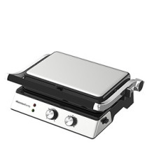 Bistecchiera elettrica BURGERONE 34 - con piastre removibili - 44.1 x 18.9 x 38 cm - 1800 W - nero - Melchioni family