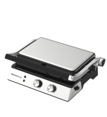 Bistecchiera elettrica BURGERONE 34 - con piastre removibili - 44.1 x 18.9 x 38 cm - 1800 W - nero - Melchioni family