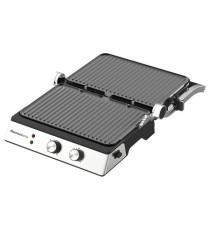 Bistecchiera elettrica BURGERONE 34 - con piastre removibili - 44.1 x 18.9 x 38 cm - 1800 W - nero - Melchioni family