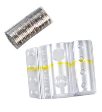 Blister portamonete - 1 euro - fascia gialla - Iternet - sacchetto da 100 blister