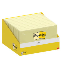 Blocco foglietti Post-it  - 76 x 127 mm - Giallo canary - 100 fogli - Post-it - conf. 10 blocchi