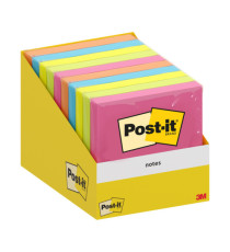 Blocco foglietti Post-it  - 76 x 76 mm - colori assortiti - 100 fogli - Post-it - conf. 10 blocchi
