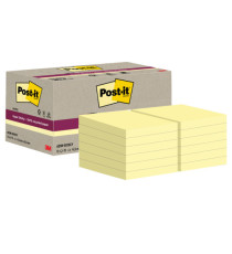 Blocco foglietti Post-it SuperSticky Green - 622R-SSCY - 47,6 x 47,6 mm - carta riciclata - giallo Canary - 70 fogli - P