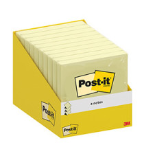 Blocco foglietti Post-it Z-Notes - 76 x 76 mm - giallo canary - 100 fogli - Post-it - conf. 10 blocchi