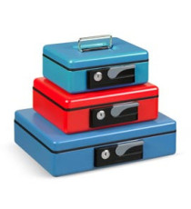 Cassetta portavalori Deluxe - 19,7 x 15,4 x 8 cm - blu - Iternet