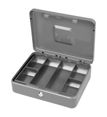 Cassetta portavalori Secur - 37 x 28 x 9 cm - grigio chiaro - Metalplus