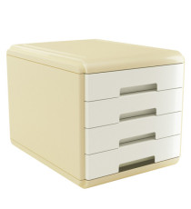 Cassettiera Vintage Milk - 4 cassetti - 29,5 x 38,5 x 28,2 cm - avorio - Arda