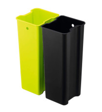 Cestino con sensore No TouchDuo - 2 x 20 L - 46,5 x 27 x 65 cm - acciao/PPL - argento metallizzato - Durable