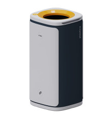 Cestino gettacarte Wastee - per raccolta differenziata - 60 L - Giallo - Kobra