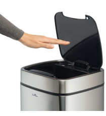 Cestino no touch - con sensore - 30,5 x 30,5 x 69 cm - 35 lt - argento metallizzato - Durable