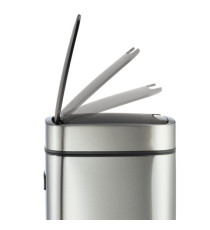 Cestino no touch - con sensore - 30,5 x 30,5 x 69 cm - 35 lt - argento metallizzato - Durable
